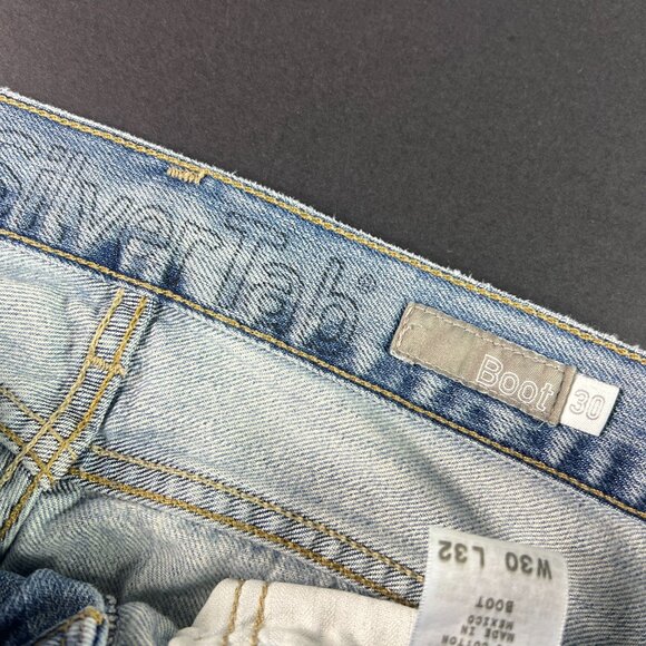 Y2K Levi's Silver Tab Jeans Men 31x30* Bootcut Blue Faded Cotton Denim Tag 30x32 - Picture 8 of 16